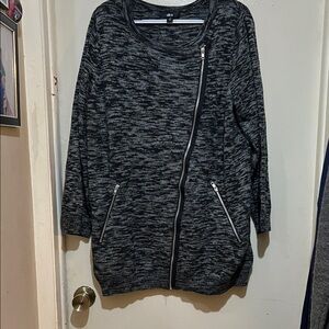 Ellos Black and White Knit Sweater